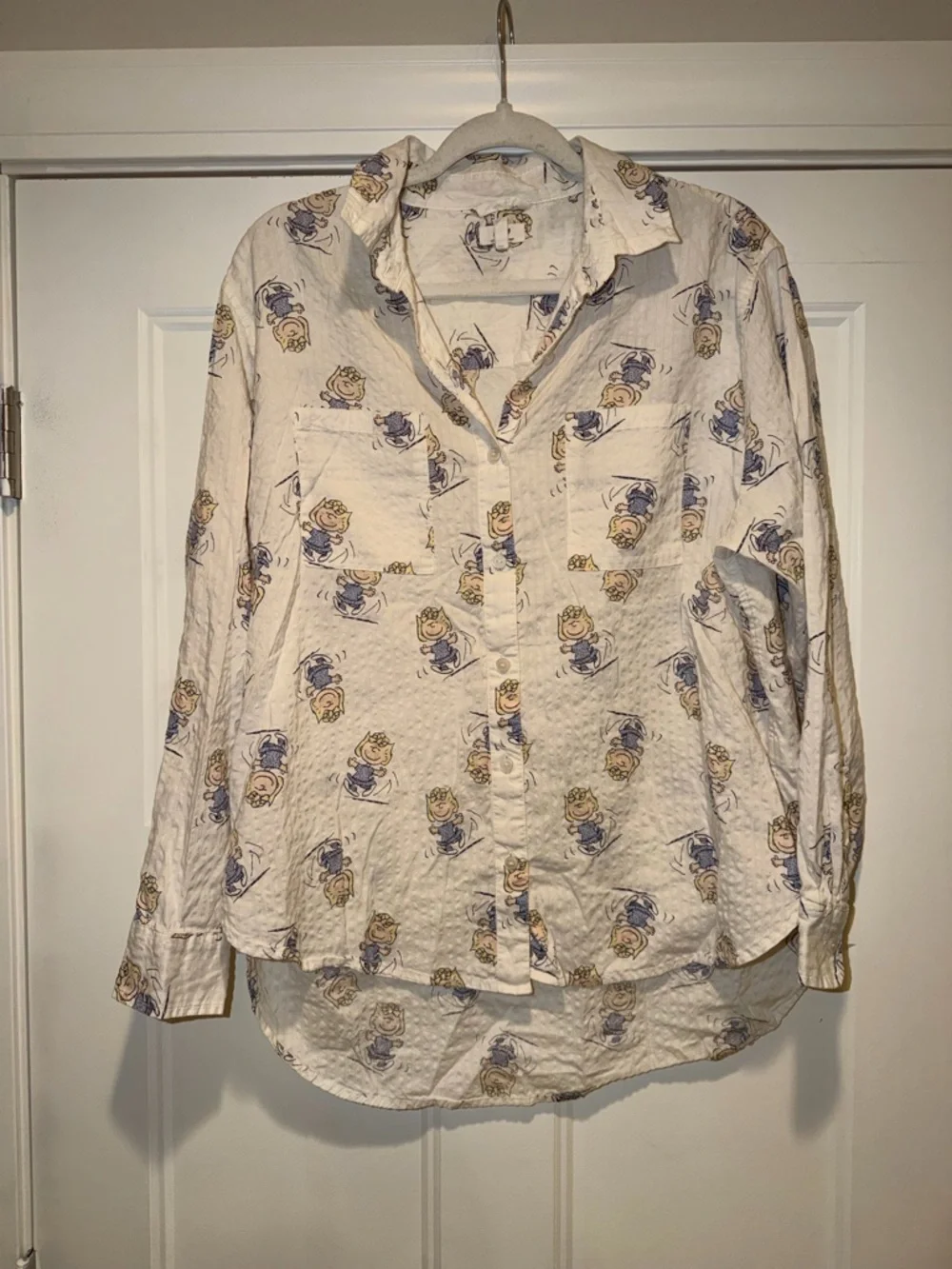 Aerie ‘Peanuts Collection’ Off Duty Seersucker Pajama Top